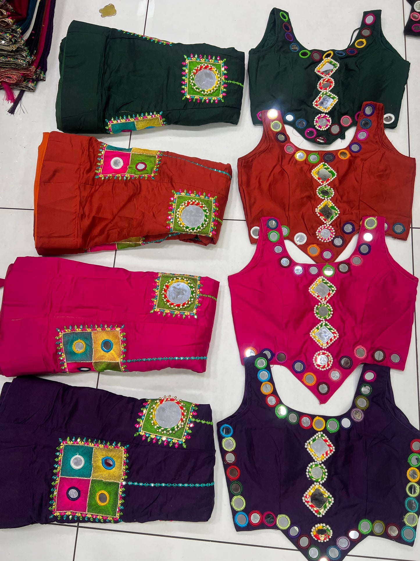Heavy Orginal Mirror Thread work Lehnga set