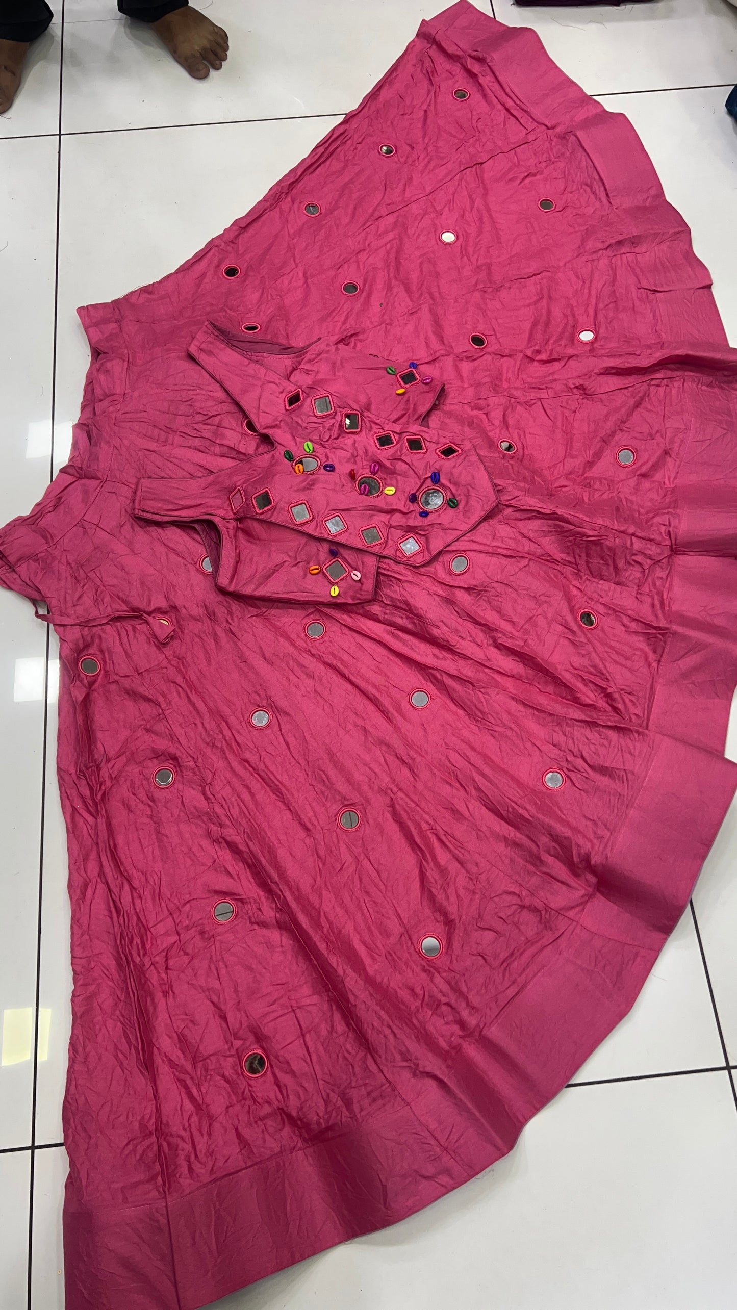 Heavy Mirror work Lehnga Blouse set