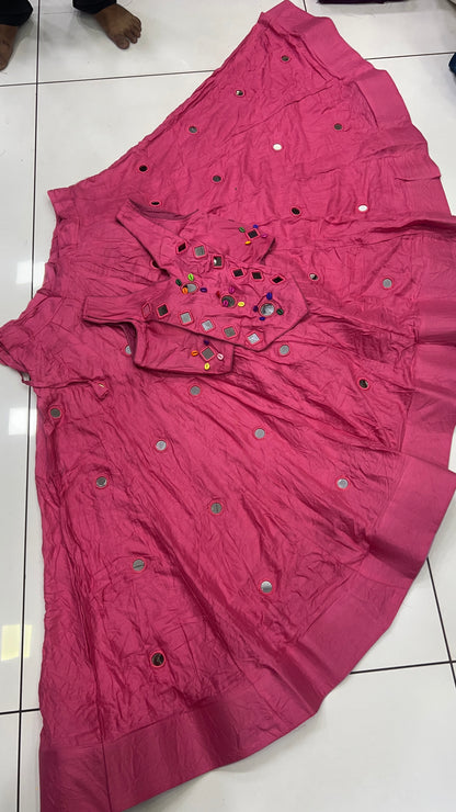 999rs offer onion Few pc left Heavy Mirror work Lehnga Blouse set