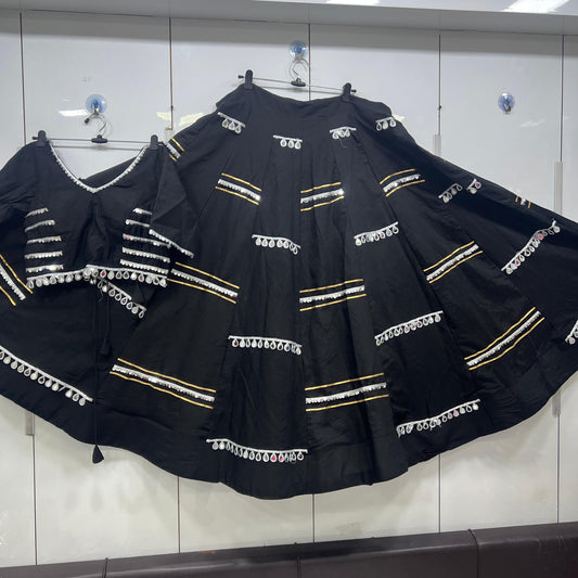 Dupatta Offer, Heavy Original Mirror Lehenga, Blouse and Dupatta  Set