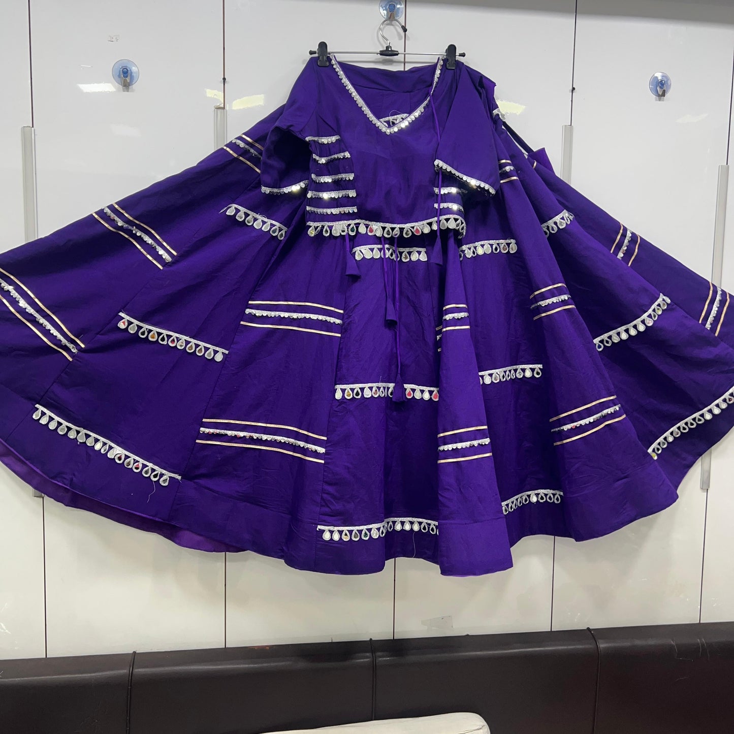 Dupatta Offer, Heavy Original Mirror Lehenga, Blouse and Dupatta  Set