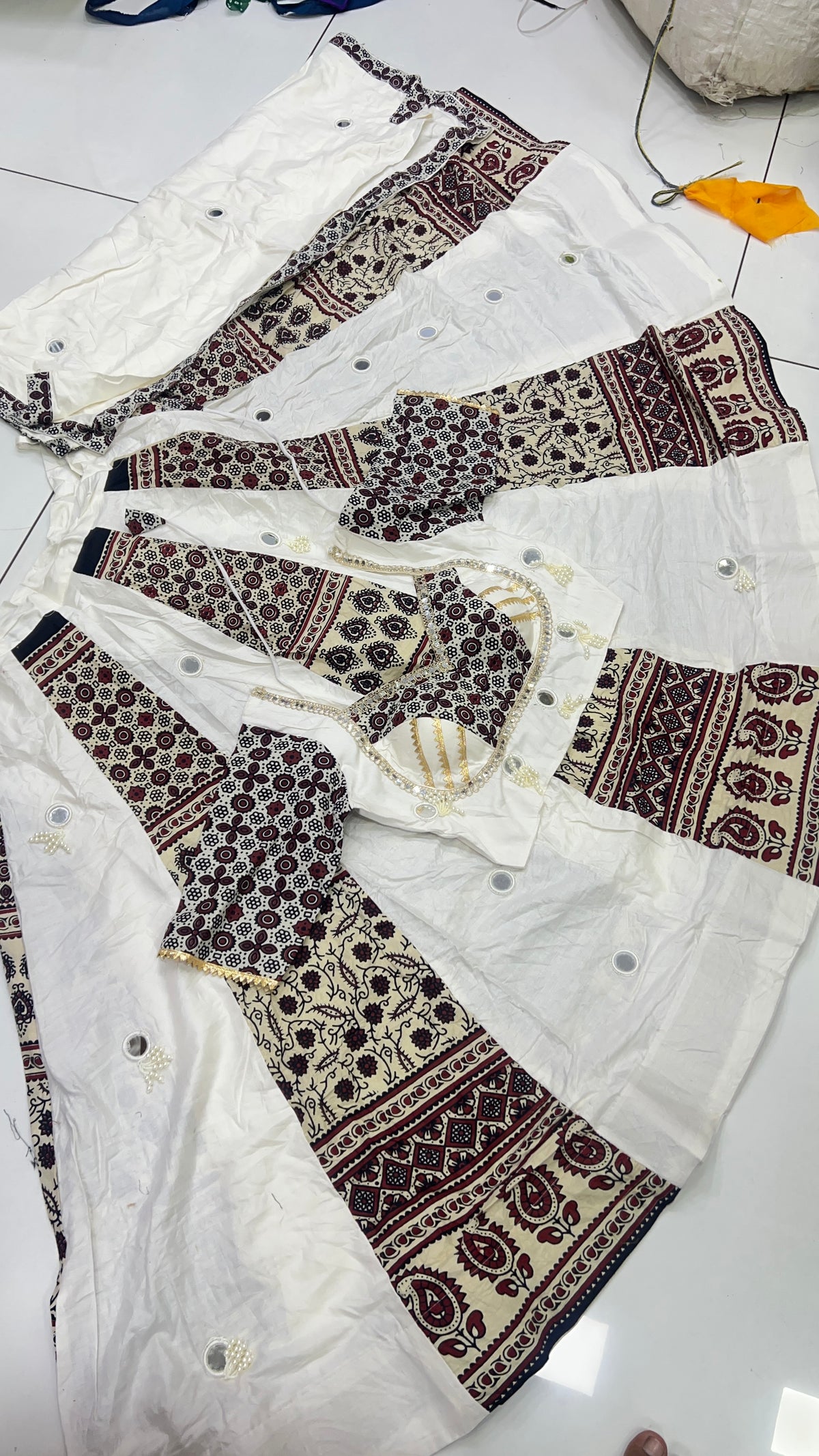 Heavy Beads Latkan Ajrak Lehnga Set