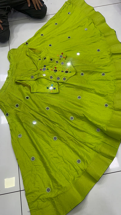 999rs offer onion Few pc left Heavy Mirror work Lehnga Blouse set