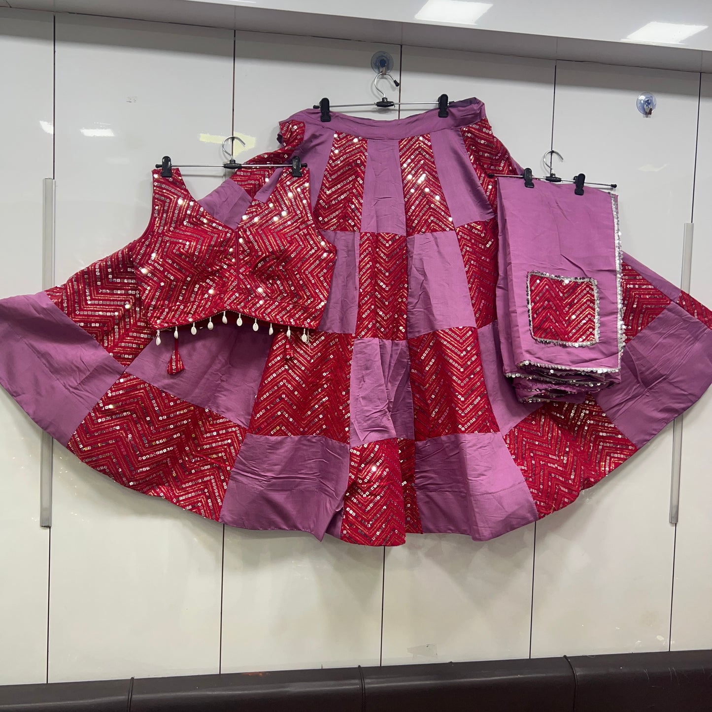Heavy Sequence work Lehenga, Blouse and Dupatta Set
