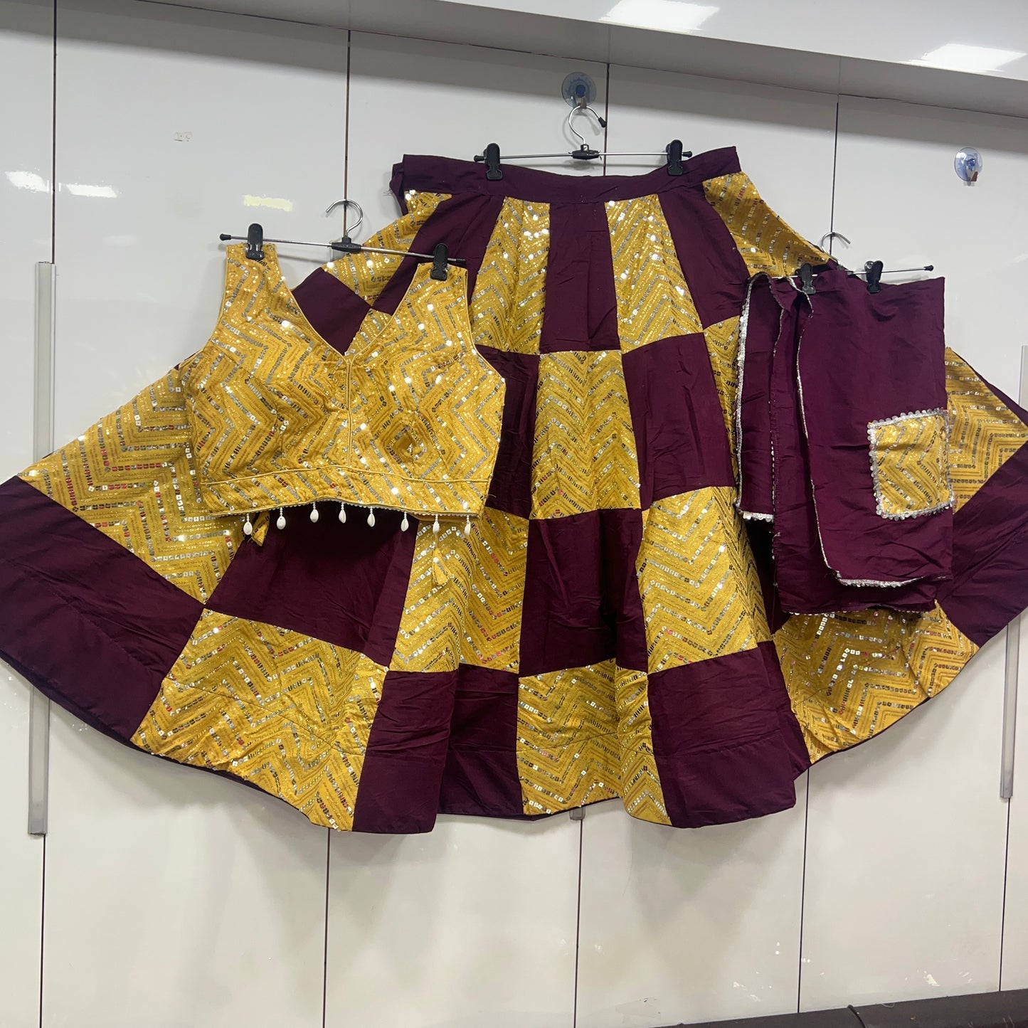 Heavy Sequence work Lehenga, Blouse and Dupatta Set