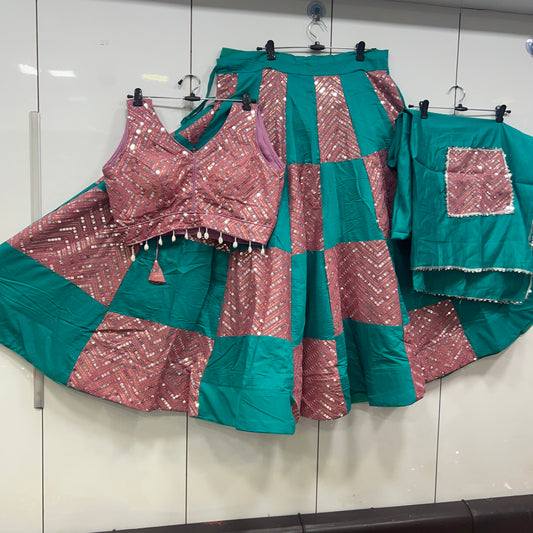 Heavy Sequence work Lehenga, Blouse and Dupatta Set
