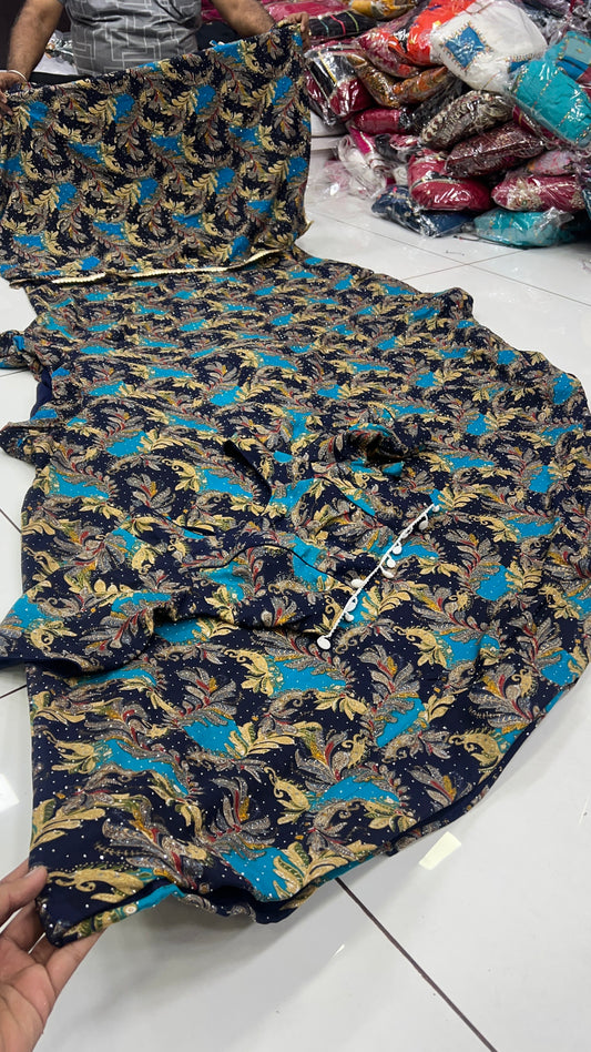 Heavy Rayon 8 Meter Flair Lehenga, Blouse and Dupatta Set