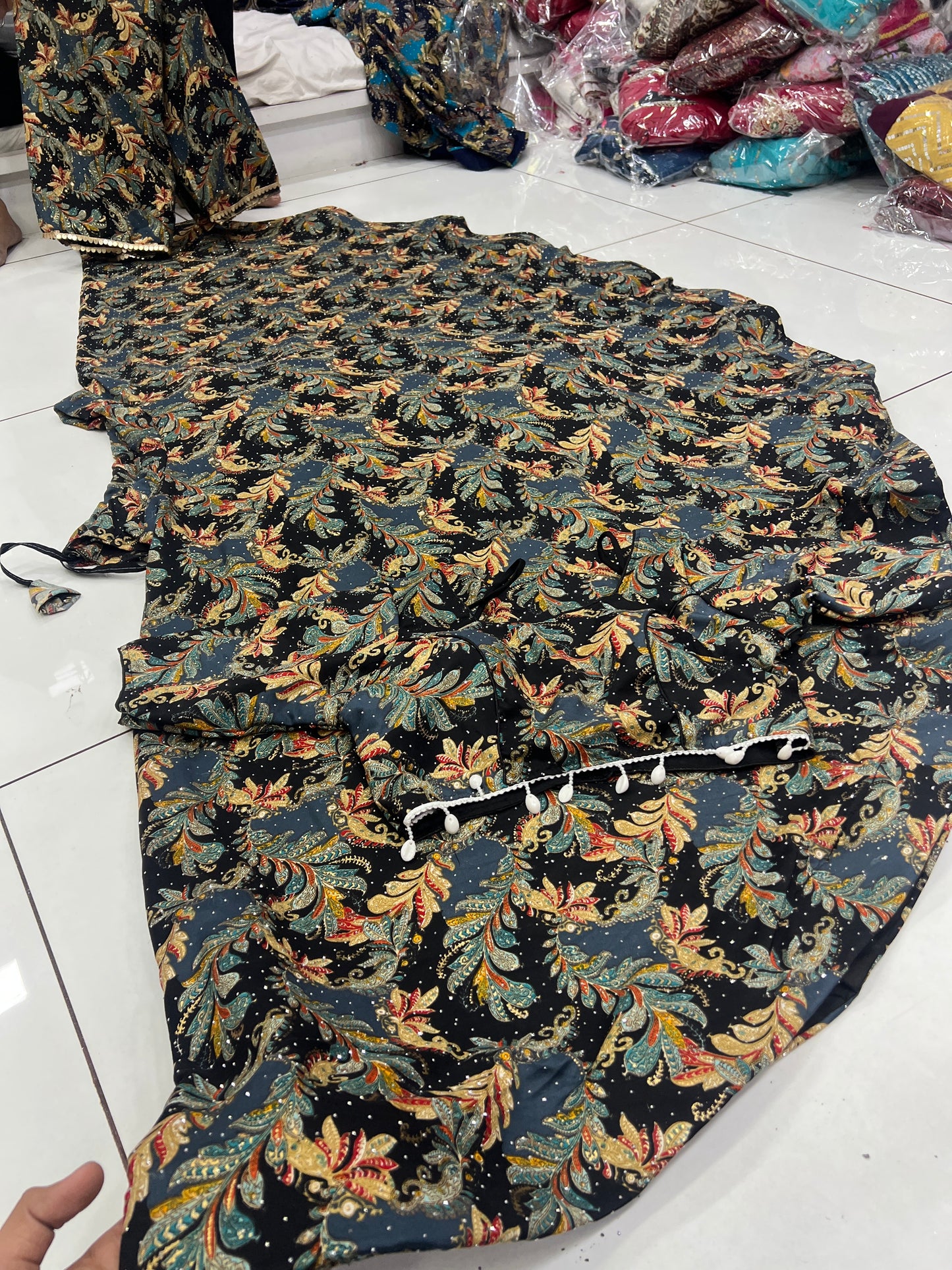 Heavy Rayon 8 Meter Flair Lehenga, Blouse and Dupatta Set