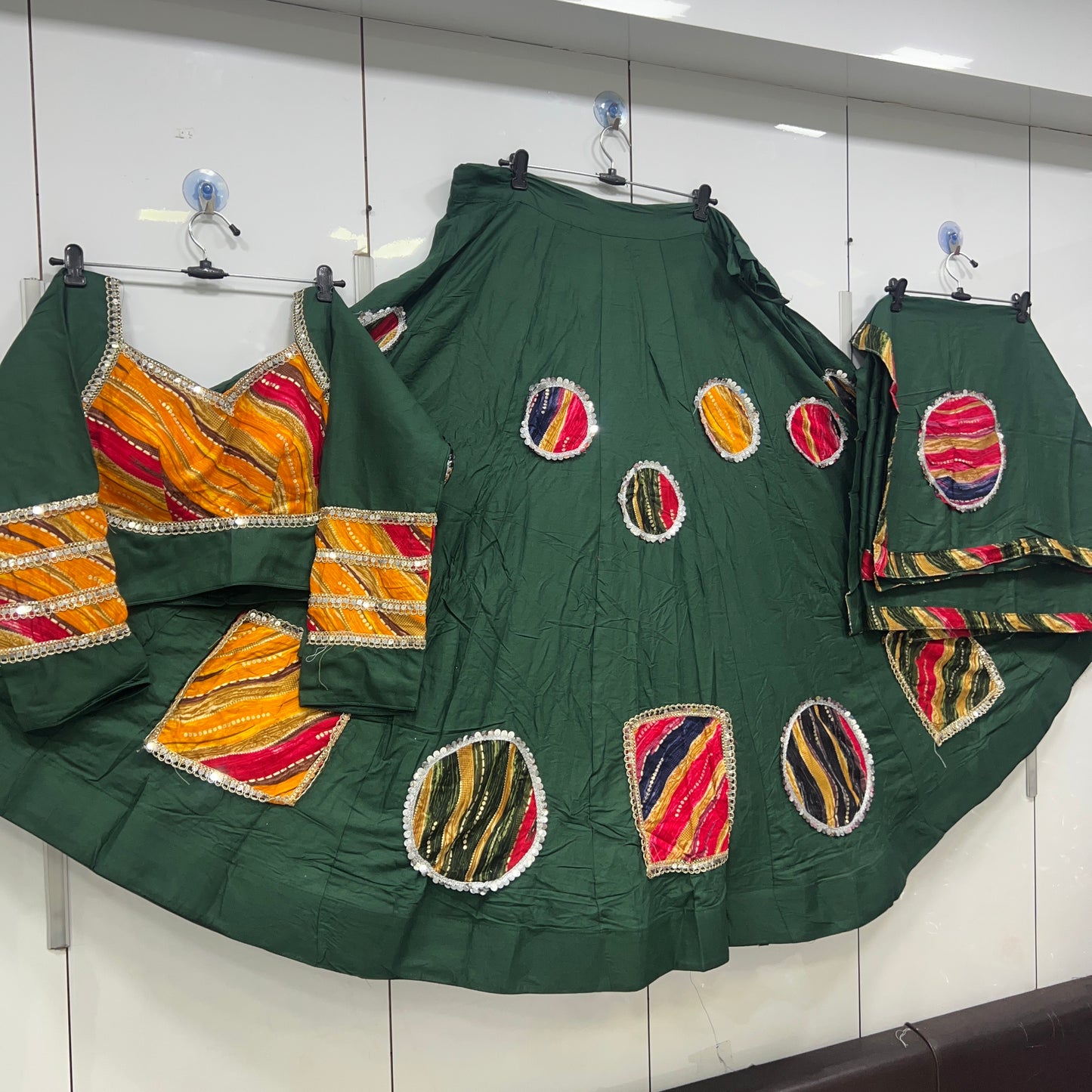 Heavy Patch work Lehnga blouse duppata set