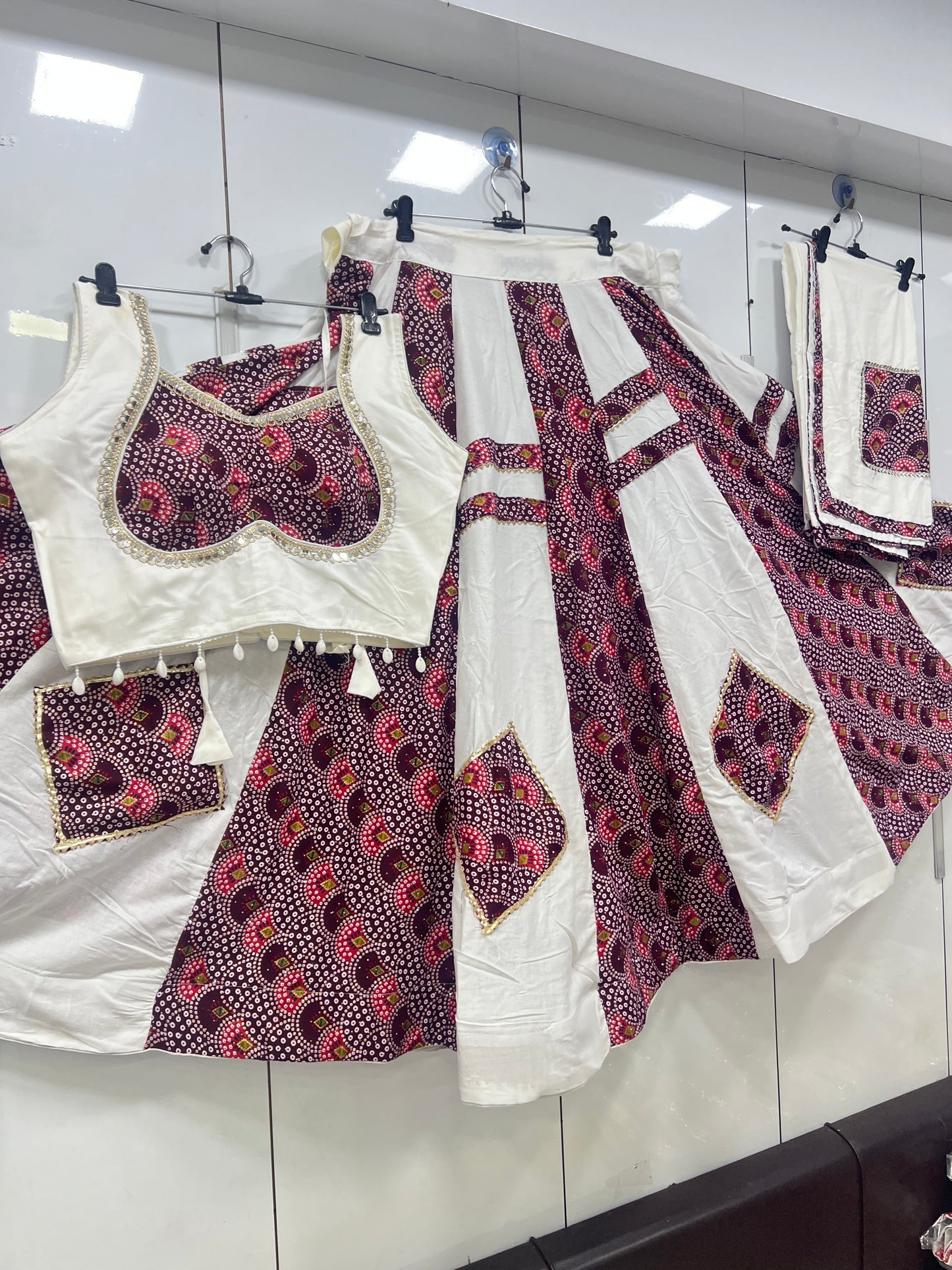 Heavy Patch Work Lehenga, Blouse and Dupatta Set