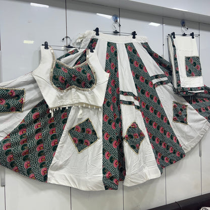 Heavy Patch Work Lehenga, Blouse and Dupatta Set