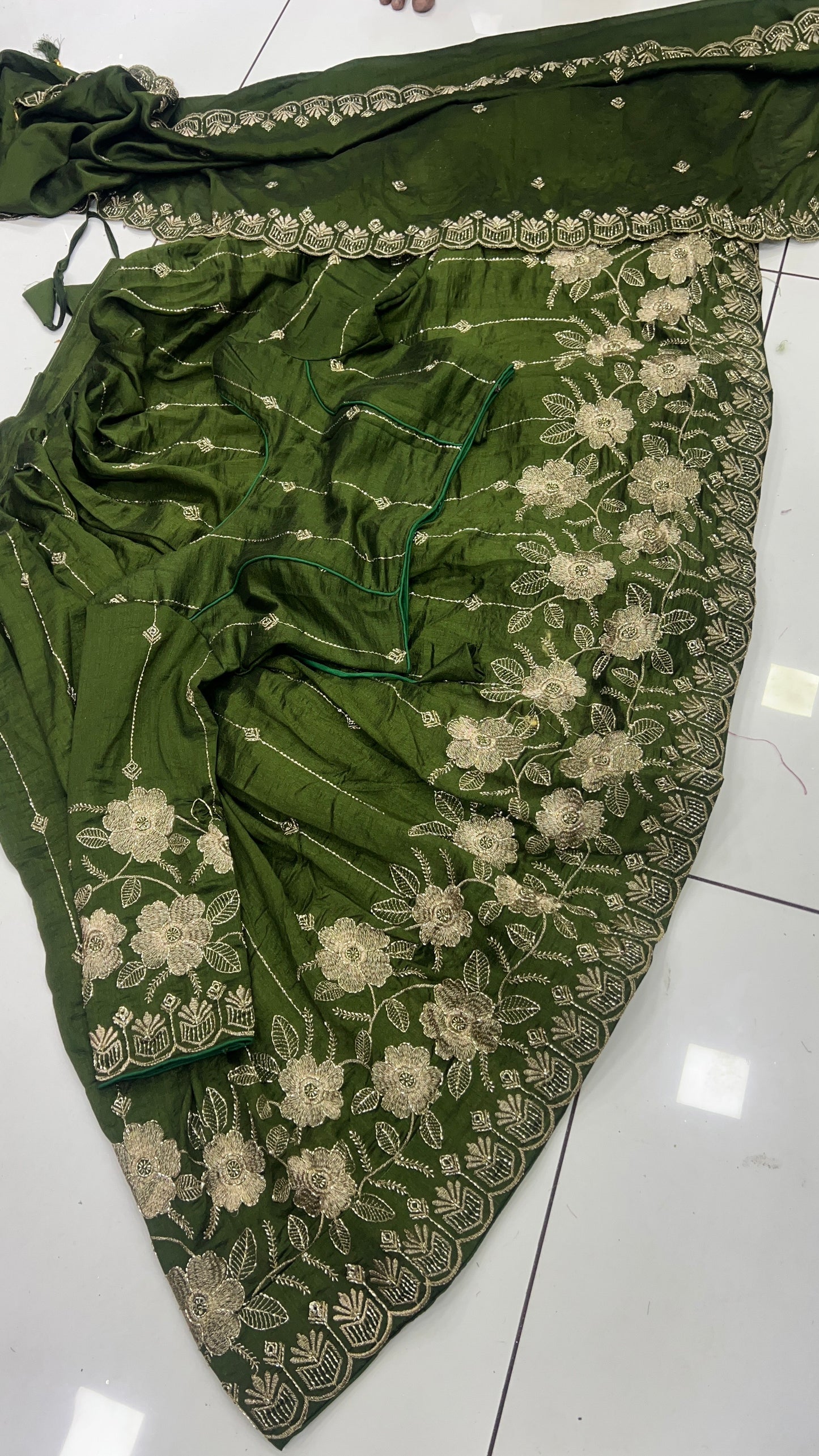 Sequence Beads Heavy Work Lehenga Blouse Dupatta Set