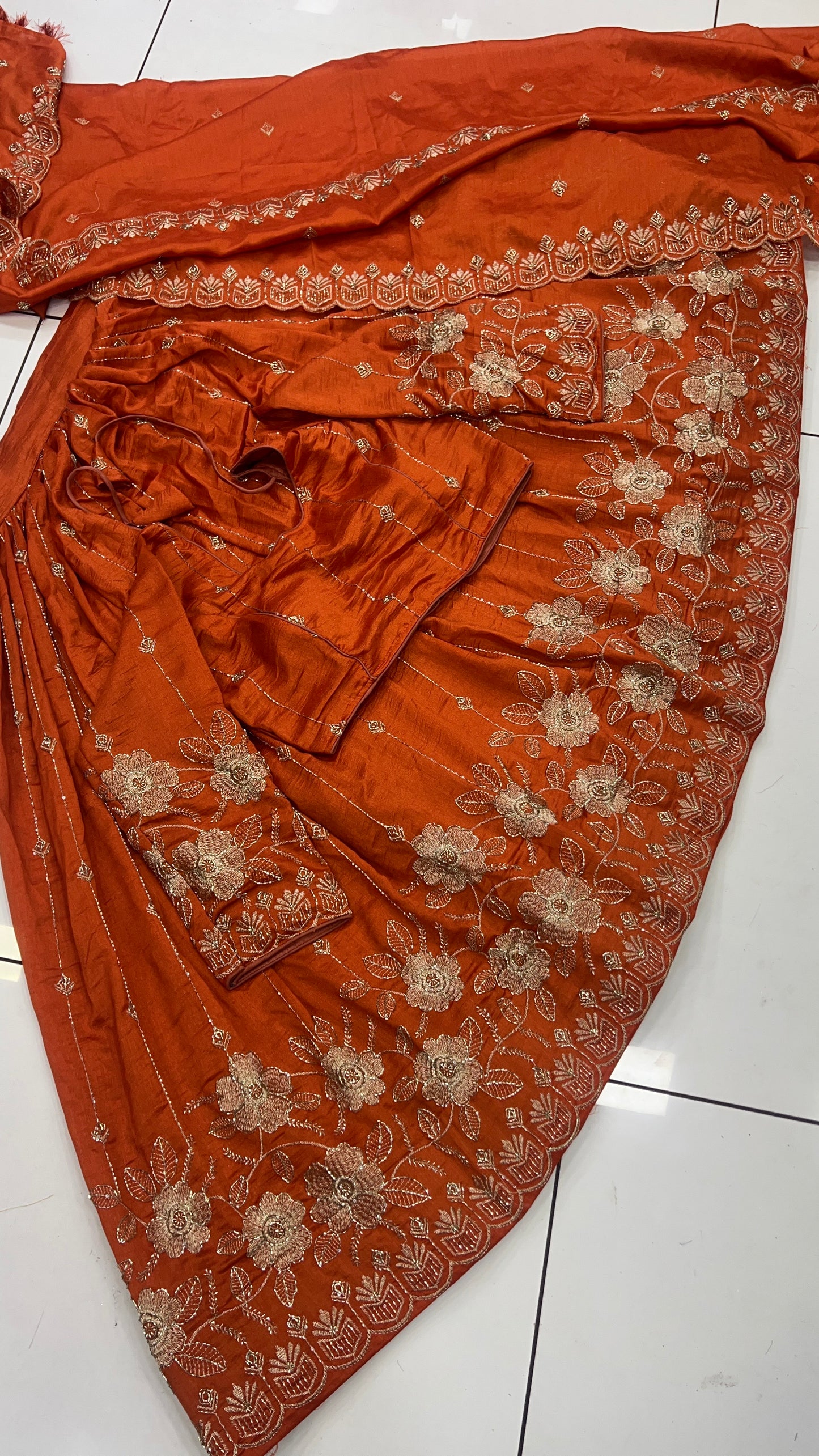 Sequence Beads Heavy Work Lehenga Blouse Dupatta Set