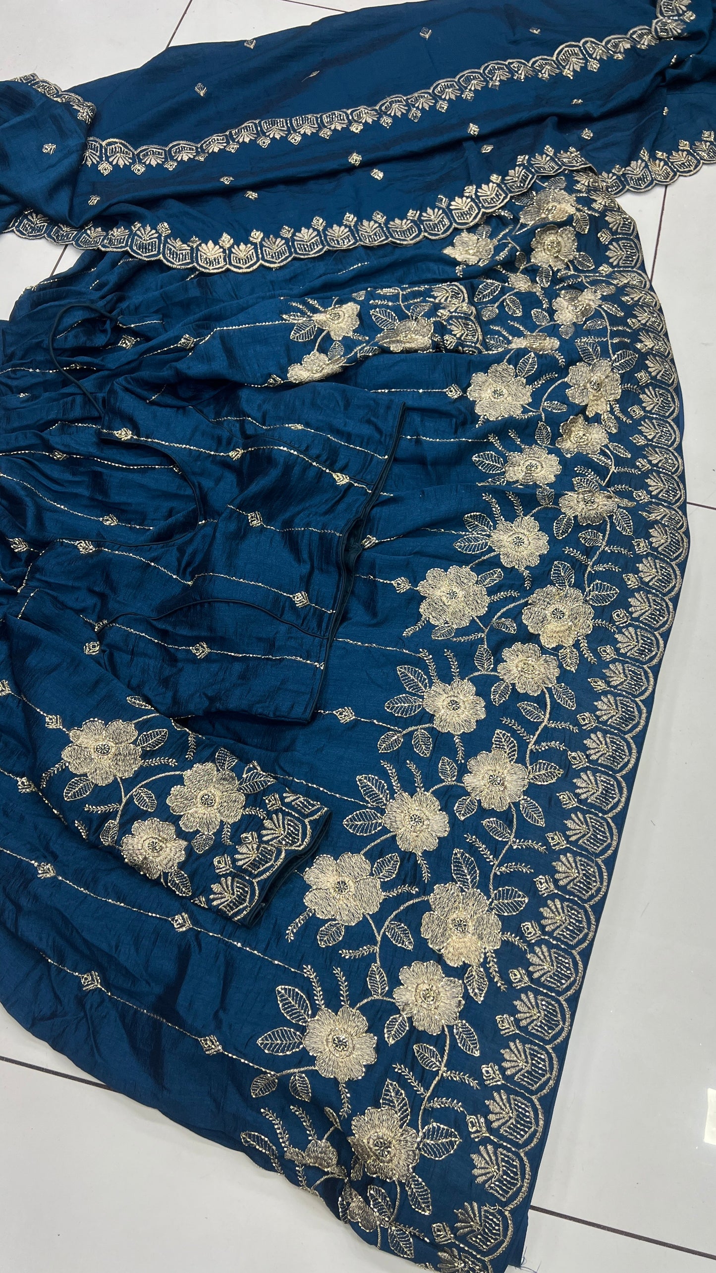 Sequence Beads Heavy Work Lehenga Blouse Dupatta Set