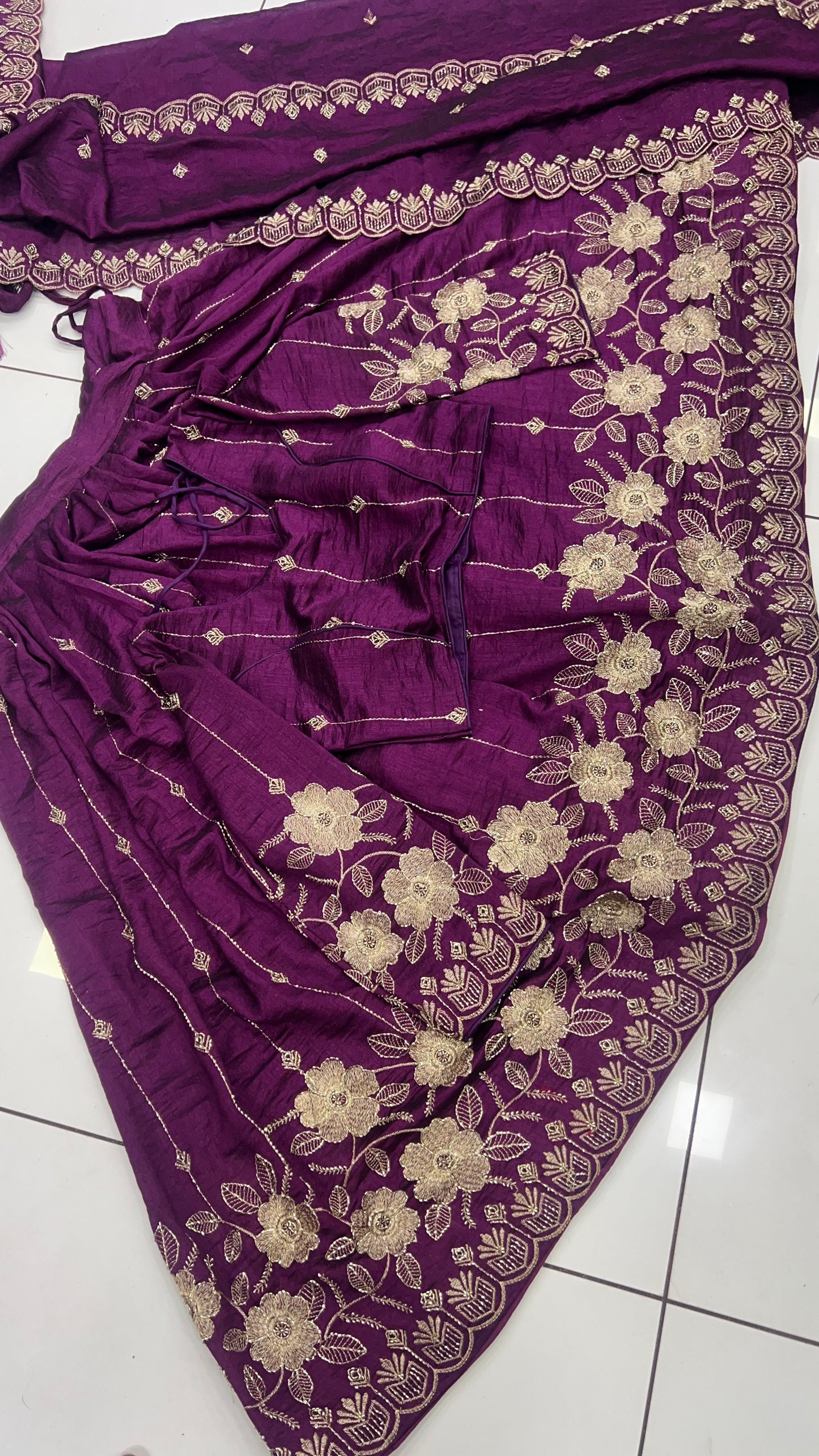 Sequence Beads Heavy Work Lehenga Blouse Dupatta Set