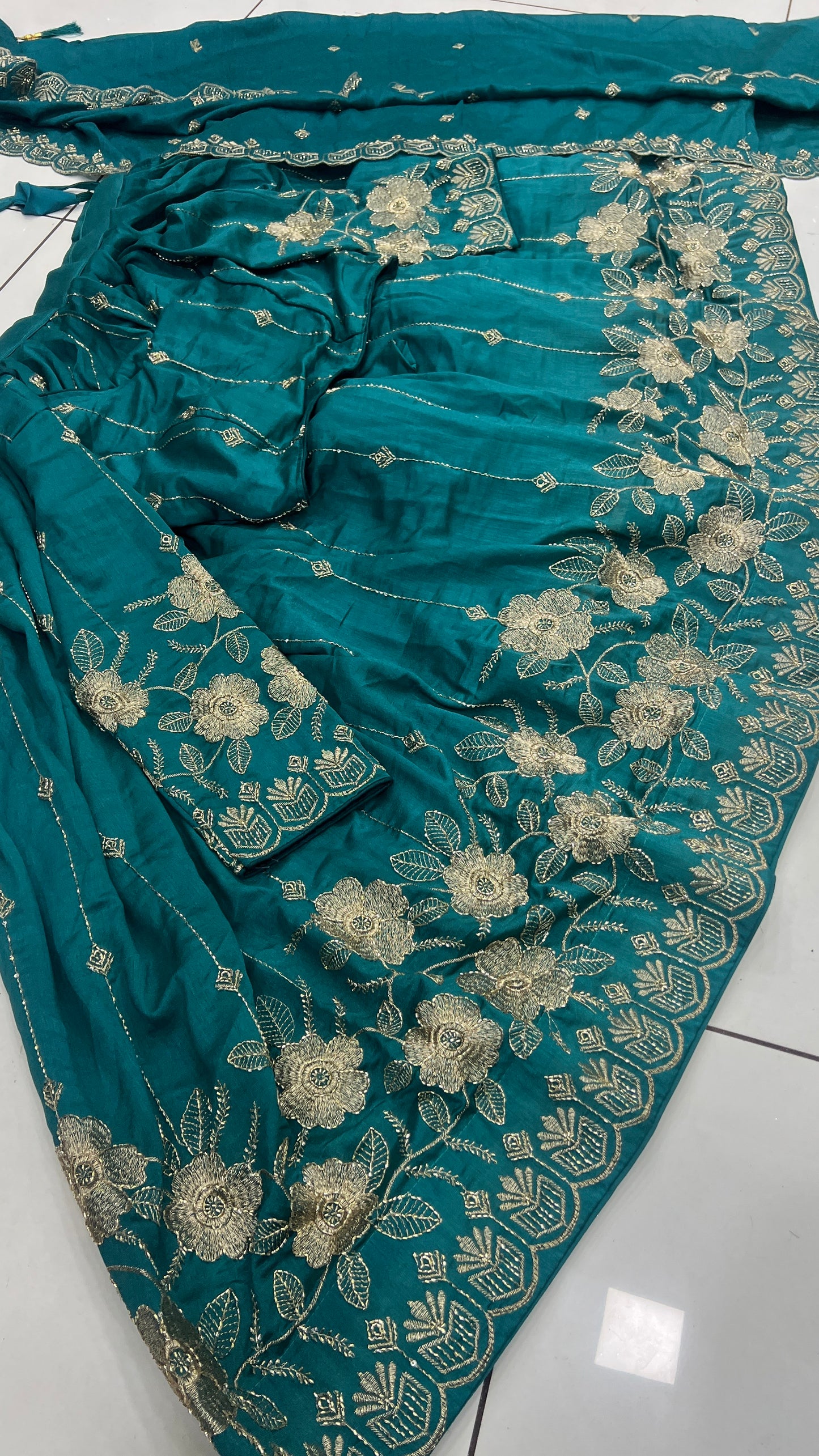 Sequence Beads Heavy Work Lehenga Blouse Dupatta Set