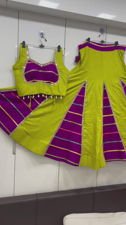 Rayon Kali Worked Lehenga Blouse Duppatta Set